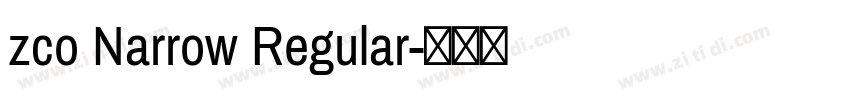 zco Narrow Regular字体转换